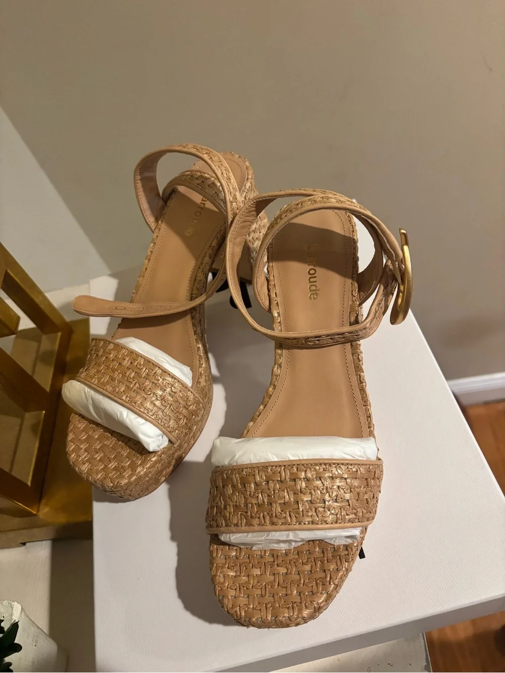 Larroude braided raffia